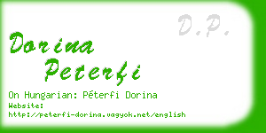 dorina peterfi business card