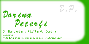 dorina peterfi business card